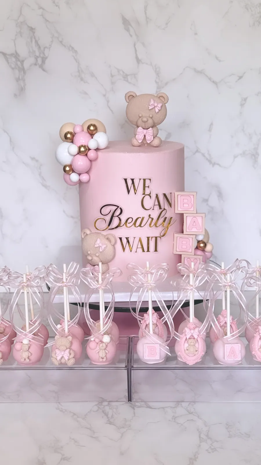 Custom baby shower cake and cake pops Boca Raton Florida