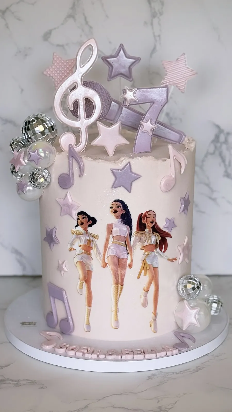 4-layer custom tall birthday cake Boca Raton Florida