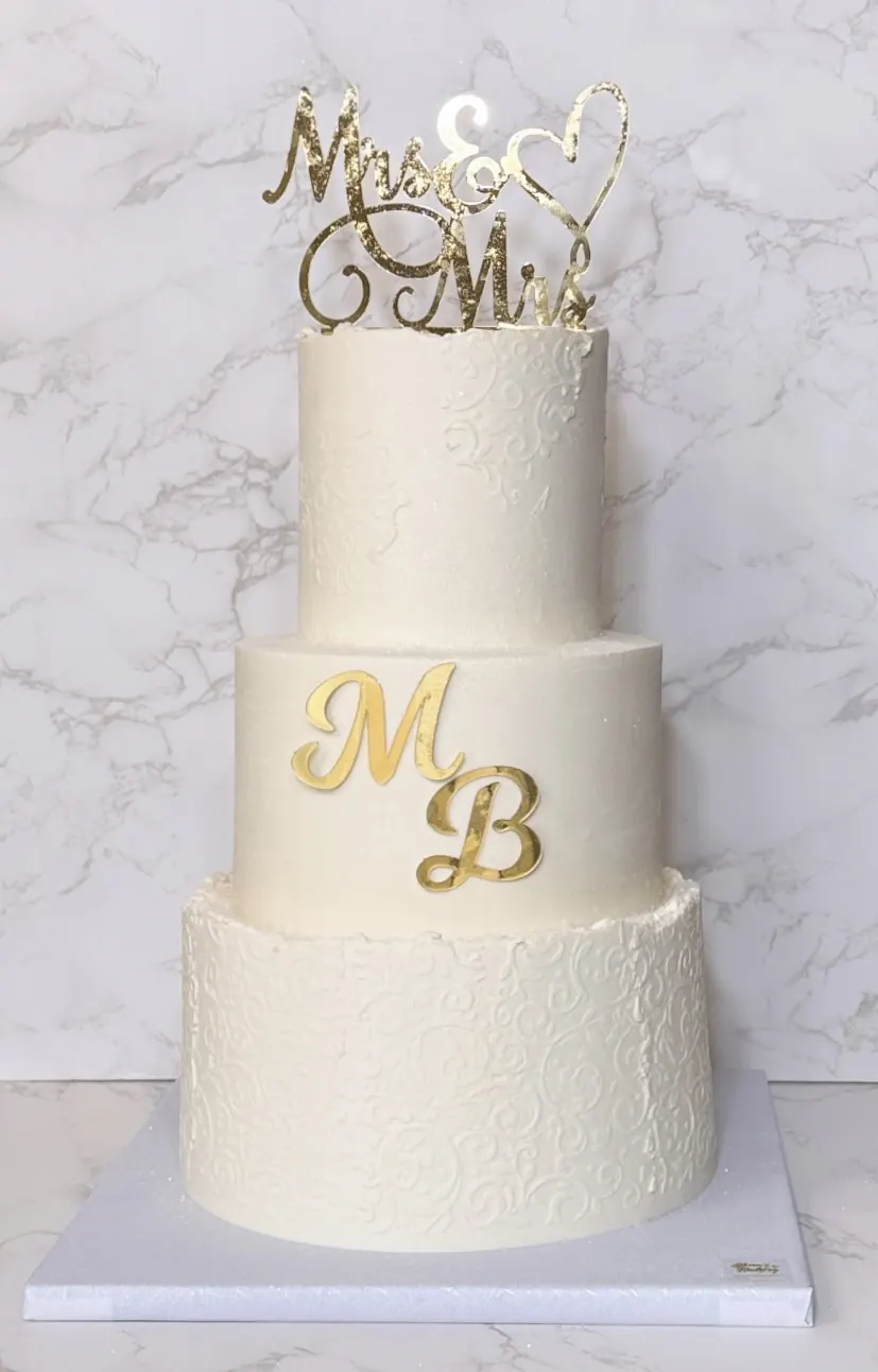 Luxury custom wedding cake no fondant Boca Raton Florida